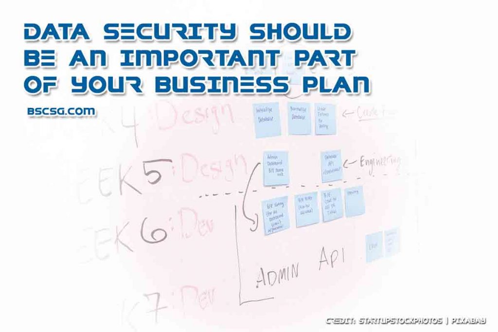 Data security should be an important part of your business plan